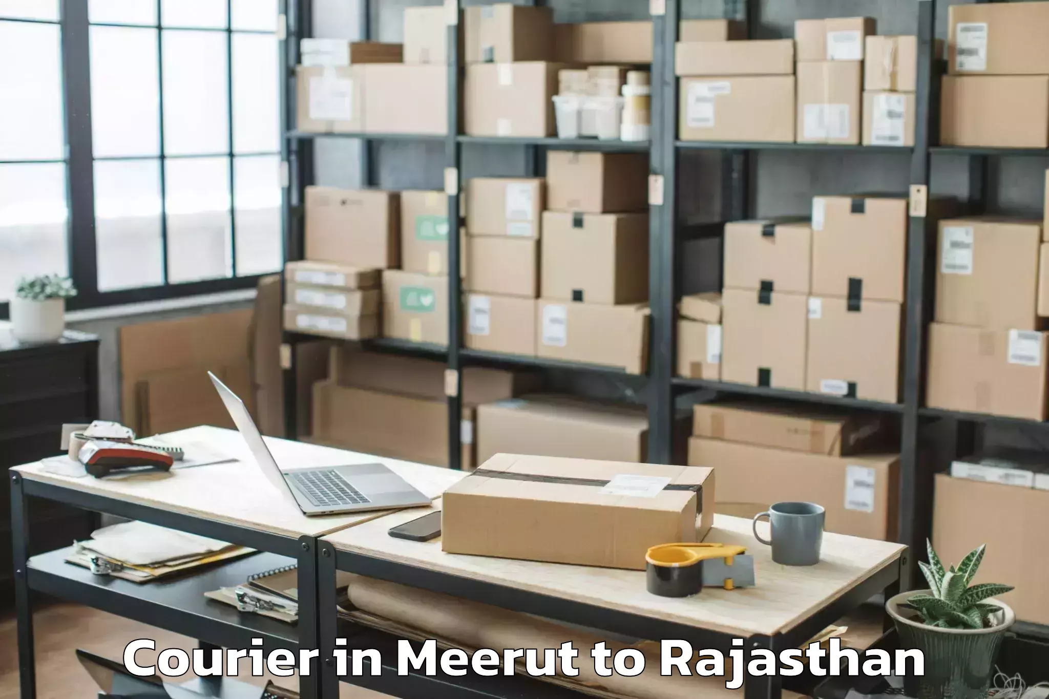 Easy Meerut to Phalodi Courier Booking